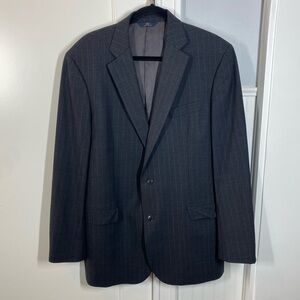 Brooks Brothers 346 Mens‎ Stretch Navy Two Button Wool Blend Sport Coat Size 43L